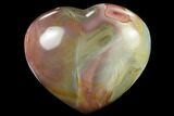 Wide, Polychrome Jasper Heart - Madagascar #167320-1